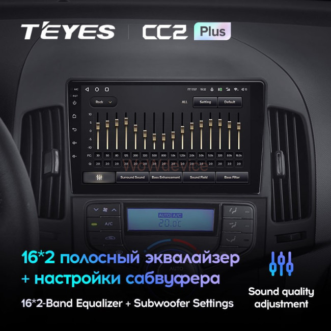 Штатная магнитола Teyes CC2 Plus 4/64 Hyundai i30 1 FD (2007-2012) F2