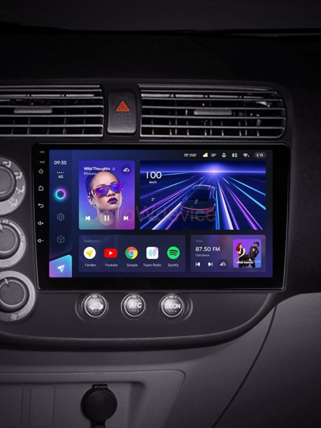 Штатная магнитола Teyes CC3 4/64 Honda Civic 7 (2000-2006)