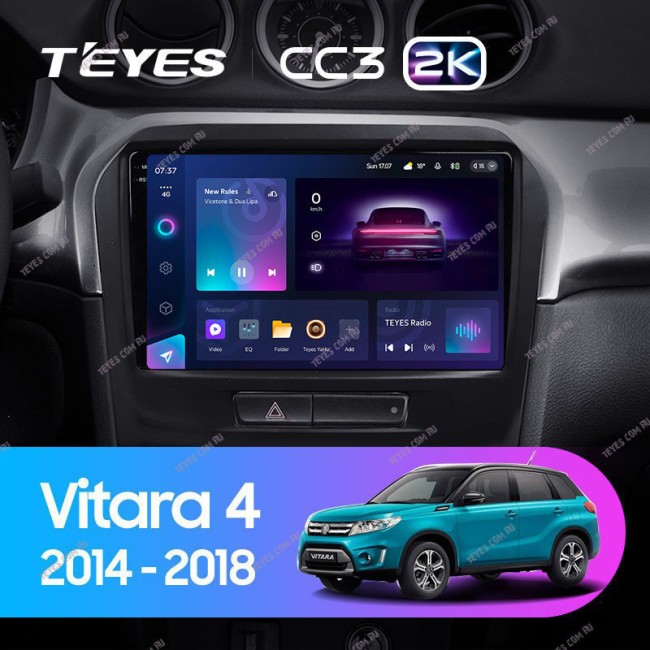 Штатная магнитола Teyes CC3 2K 360 6/128 Suzuki Vitara 2 (2014-2018)