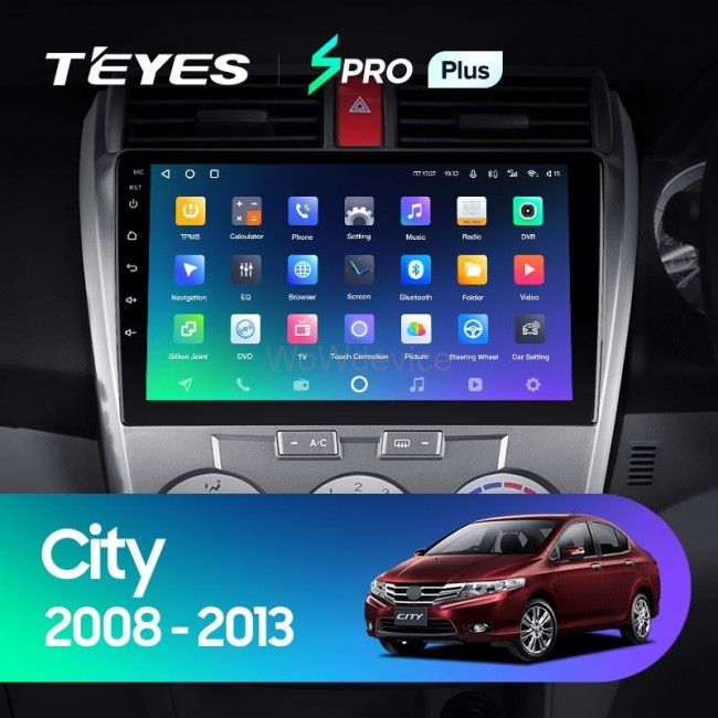 Штатная магнитола Teyes SPRO Plus 6/128 Honda City (2008-2013)