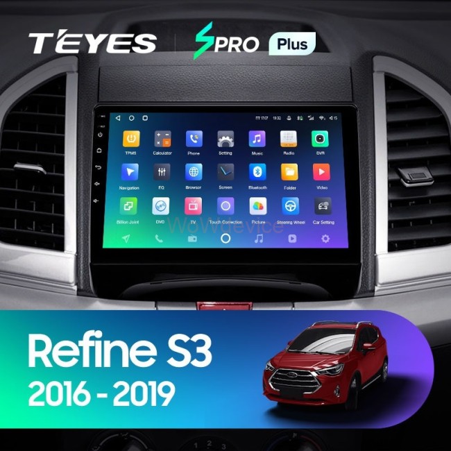 Штатная магнитола Teyes SPRO Plus 4/64 JAC Refine S3 (2016-2019)
