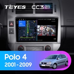 Штатная магнитола Teyes CC3 2K 6/128 Volkswagen Polo Mk4 (2001-2009) F2