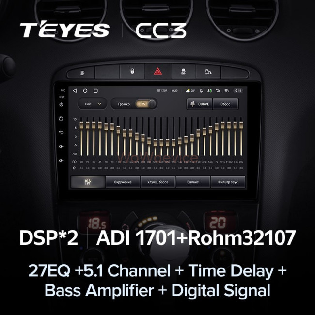 Штатная магнитола Teyes CC3 3/32 Peugeot 408 1 T7 (2012-2020) Штатная магнитола Teyes CC3 3/32 Peugeot 408 1 T7 (2012-2020)