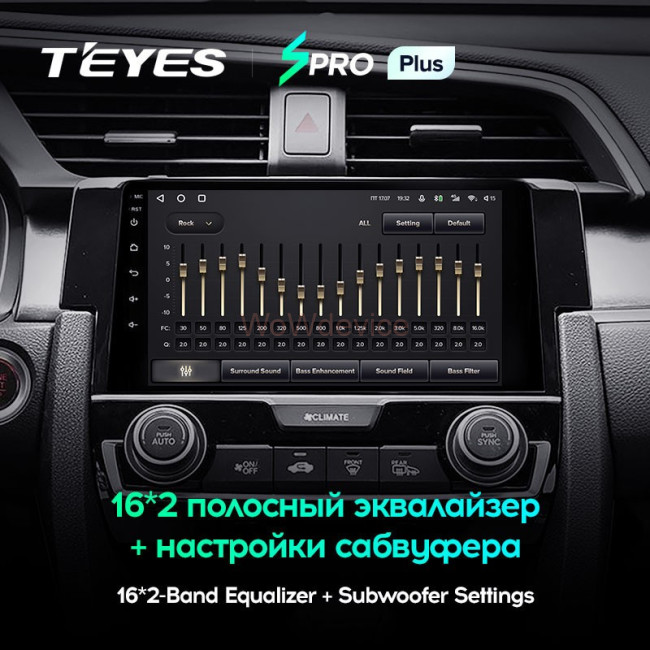 Штатная магнитола Teyes SPRO Plus 4/64 Honda Civic 10 FC FK (2015-2020)
