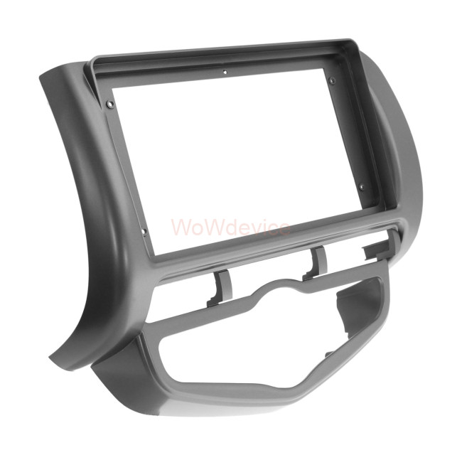 Рамка магнитолы 9.0" (цв.темно-серый) для HONDA Fit, Jazz, City 2002-2008 Правый руль / Климат