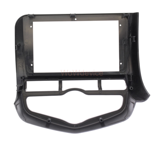 Рамка магнитолы 9.0" (цв.темно-серый) для HONDA Fit, Jazz, City 2002-2008 Правый руль / Климат