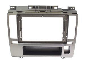 Рамка магнитолы 9.0" (цв.Серый) для NISSAN Tiida 2004-2011 Правый руль