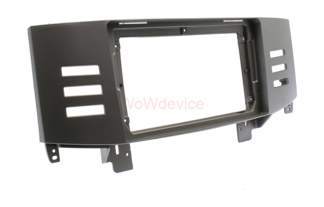 Рамка магнитолы 9.0" (цв.Серый) для TOYOTA Mark X 2004-2009, Reiz 2005-2010 Левый руль