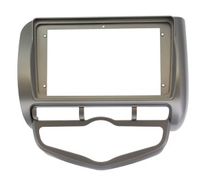 Рамка магнитолы 9.0" (цв.темно-серый) для HONDA Fit, Jazz, City 2002-2008 Левый руль / Климат