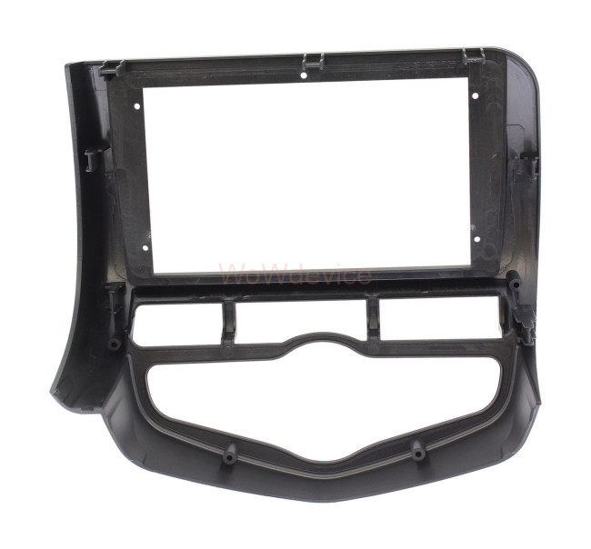 Рамка магнитолы 9.0" (цв.темно-серый) для HONDA Fit, Jazz, City 2002-2008 Левый руль / Климат