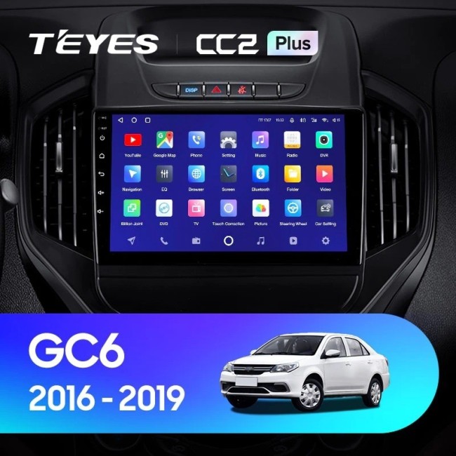Штатная магнитола Teyes CC2 Plus 3/32 Geely GC6 (2016-2019)