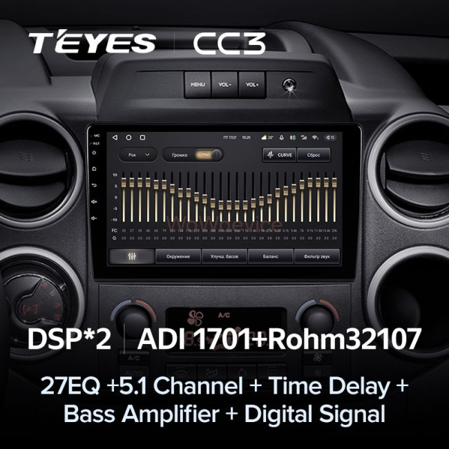 Штатная магнитола Teyes CC3 3/32 Citroen Berlingo 2 B9 (2008-2019)