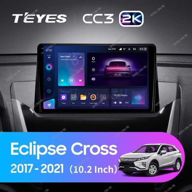 Штатная магнитола Teyes CC3 2K 360 6/128 Mitsubishi Eclipse Cross 1 (2017-2021) F1 Штатная магнитола Teyes CC3 2K 360 6/128 Mitsubishi Eclipse Cross 1 (2017-2021) F1