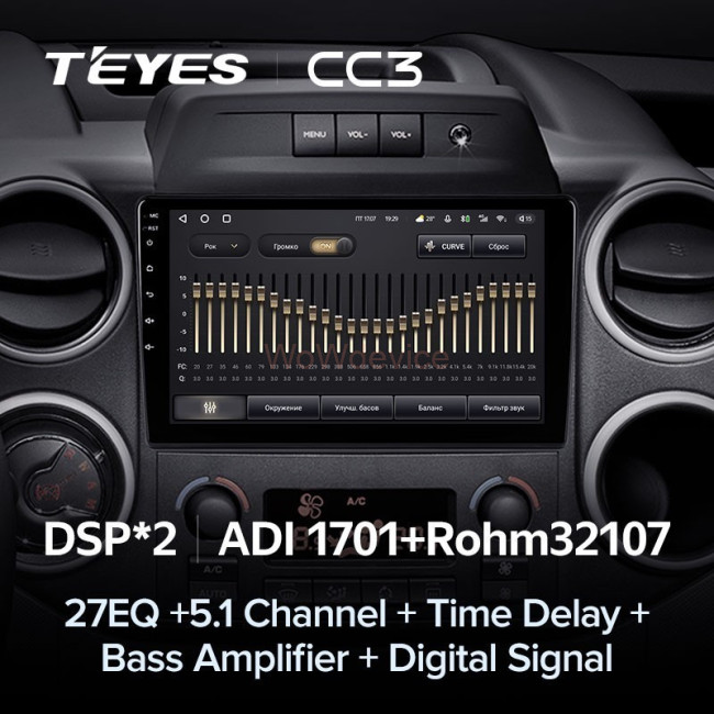 Штатная магнитола Teyes CC3 360 6/128 Citroen Berlingo 2 B9 (2008-2019)