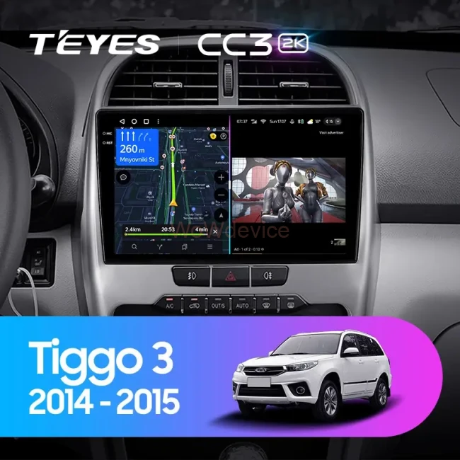 Штатная магнитола Teyes CC3 2K 6/128 Chery Tiggo 3 (2014-2015)