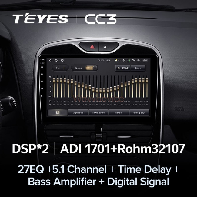 Штатная магнитола Teyes CC3 3/32 Renault Clio 4 BH98 KH98 (2012-2015)