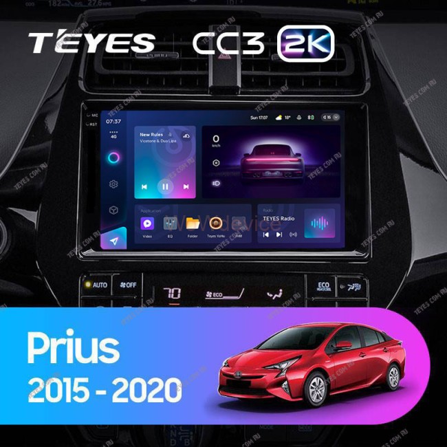 Штатная магнитола Teyes CC3 2K 360 6/128 Toyota Prius XW50 (2015-2020)