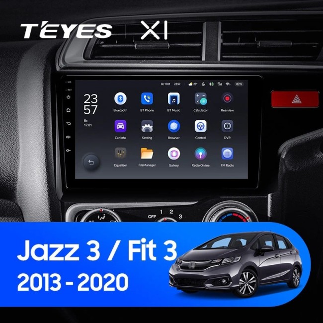 Штатная магнитола Teyes X1 4G 2/32 Fit 3 GP GK (2013-2020) (правый руль) Тип-В
