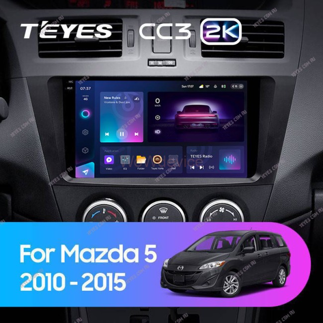 Штатная магнитола Teyes CC3 2K 360 6/128 Mazda 5 3 CW (2010-2015)