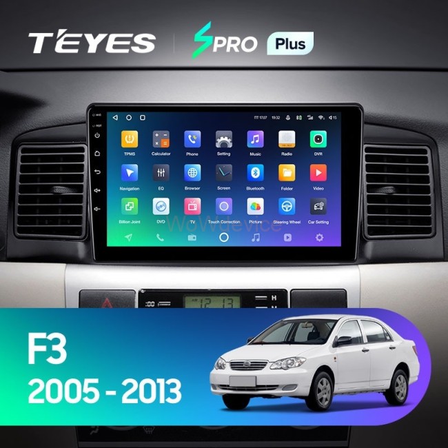Штатная магнитола Teyes SPRO Plus 4/32 BYD F3 (2005-2013)