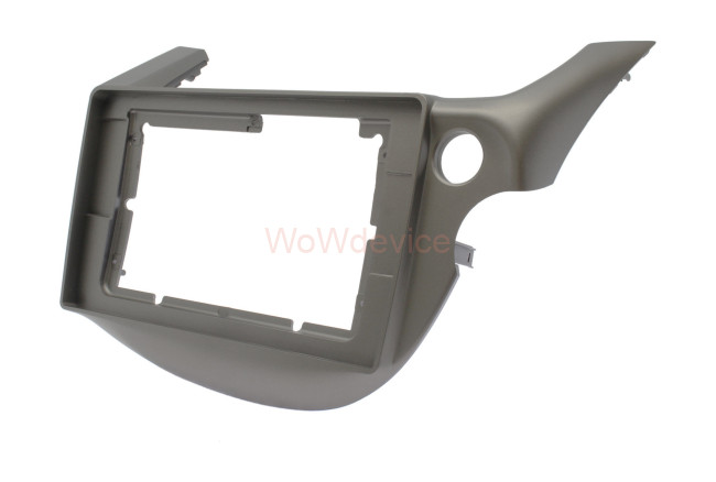 Рамка магнитолы 10.2" (цв.темно-серый) для HONDA Fit, Jazz 2008-2013 Правый руль