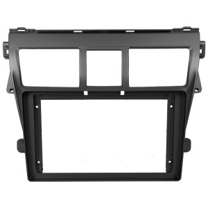 Рамка магнитолы 9.0" (цв.Черный) для TOYOTA Vios 2007-2012, Belta 2005-2008, Yaris Sedan 2006-2012