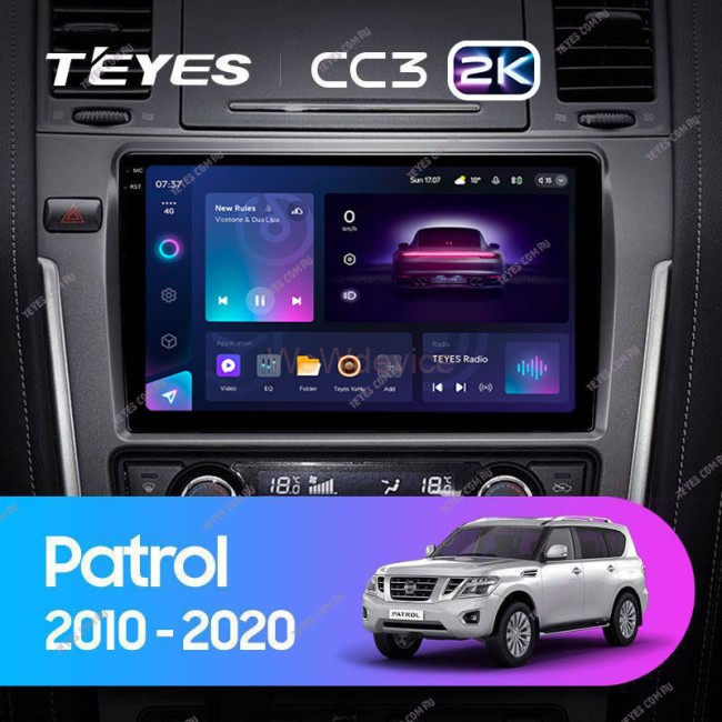 Штатная магнитола Teyes CC3 2K 360 6/128 Nissan Patrol Y62 (2010-2020)
