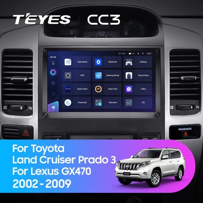 Штатная магнитола Teyes CC3 360 6/128 Lexus GX470 (2002-2009) F3