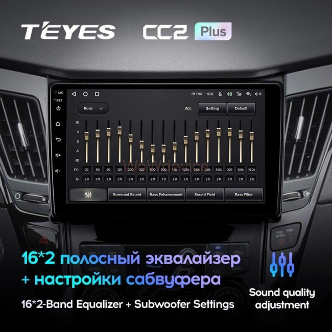 Штатная магнитола Teyes CC2 Plus 4/64 Hyundai Sonata 6 YF (2009-2014) Тип-A