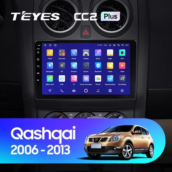 Штатная магнитола Teyes CC2 Plus 4/64 Nissan Qashqai 1 J10 (2006-2013) F2