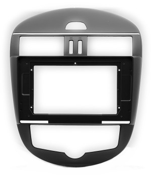 Рамка магнитолы 10.2" (цв.Черный) для NISSAN Tiida (C12) 2011-2016 (China market) Климат