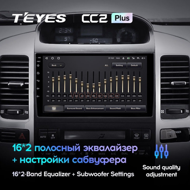 Штатная магнитола Teyes CC2 Plus 6/128 Toyota Land Cruiser Prado J120 (2004-2009) Тип-A