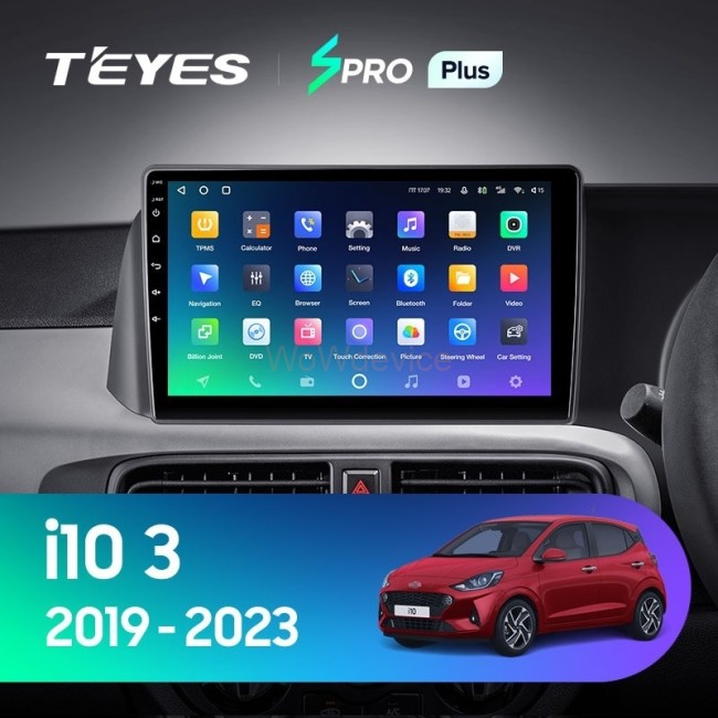 Штатная магнитола Teyes SPRO Plus 6/128 Hyundai i10 3 (2019-2023) Правый руль