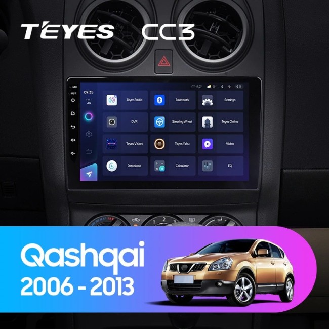 Штатная магнитола Teyes CC3 3/32 Nissan Qashqai 1 J10 (2006-2013) F2