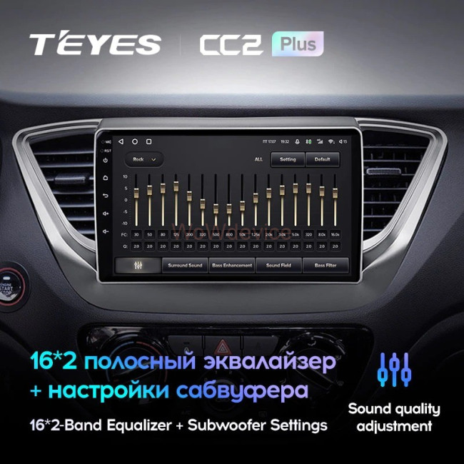 Штатная магнитола Teyes CC2 Plus 3/32 Hyundai Solaris 2 (2017-2018) Тип-A