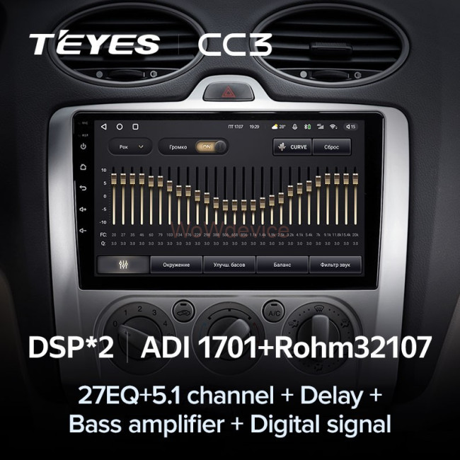 Штатная магнитола Teyes CC3 3/32 Ford Focus 2 Mk 2 (2005-2010) F1 Штатная магнитола Teyes CC3 3/32 Ford Focus 2 Mk 2 (2005-2010) F1
