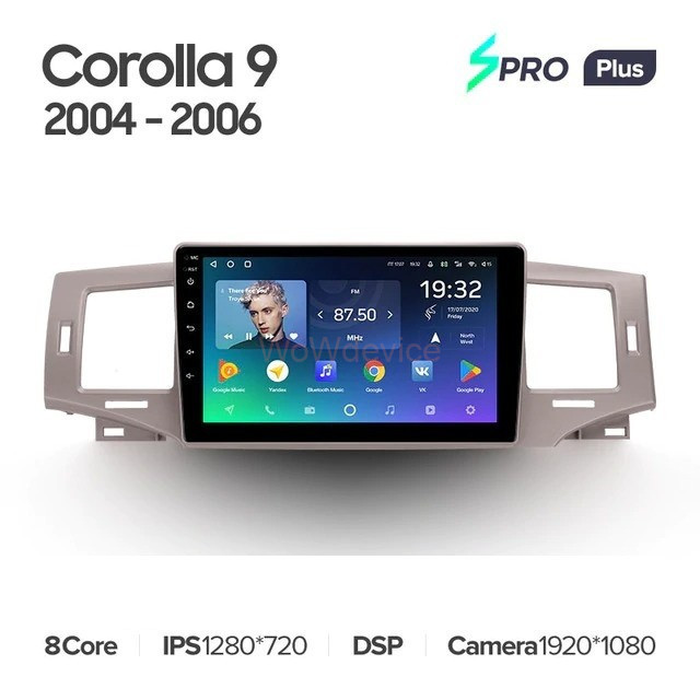 Штатная магнитола Teyes SPRO Plus 6/128 Toyota Corolla 9 E120 (2004-2006) Штатная магнитола Teyes SPRO Plus 6/128 Toyota Corolla 9 E120 (2004-2006)