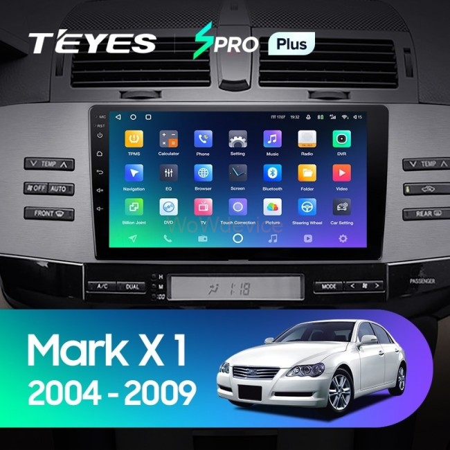 Штатная магнитола Teyes SPRO Plus 6/128 Toyota Mark X X120 (2004-2009) Правый руль