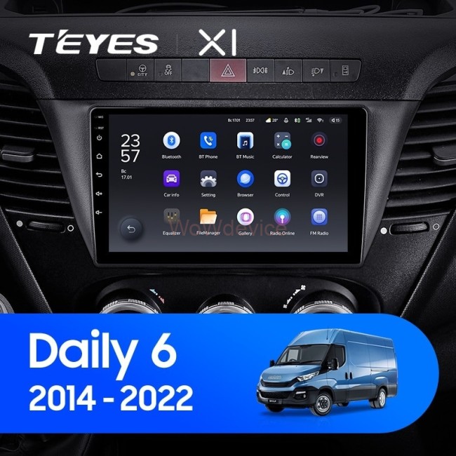 Штатная магнитола Teyes X1 4G 2/32 Iveco Daily 6 (2014-2022)