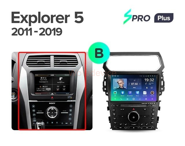 Штатная магнитола Teyes SPRO Plus 3/32 Ford Explorer 5 (2011-2019) Тип-В Штатная магнитола Teyes SPRO Plus 3/32 Ford Explorer 5 (2011-2019) Тип-В