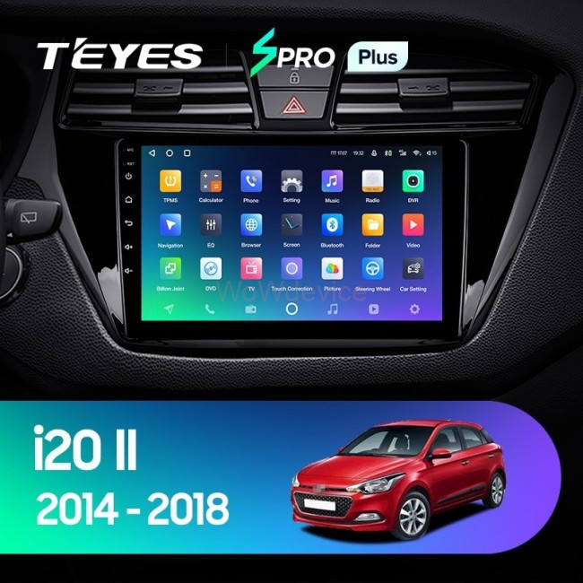 Штатная магнитола Teyes SPRO Plus 6/128 Hyundai i20 2 GB (2014-2018) Левый руль