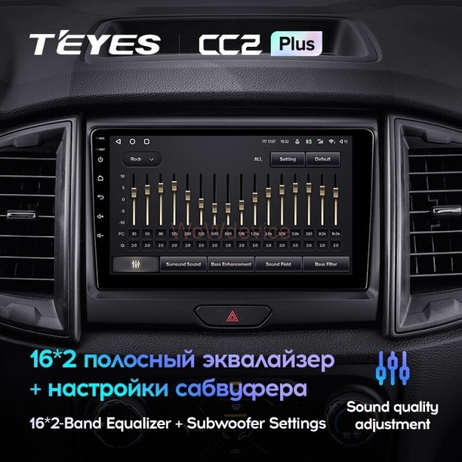 Штатная магнитола Teyes CC2 Plus 6/128 Ford Ranger P703 (2015-2022) Тип-C
