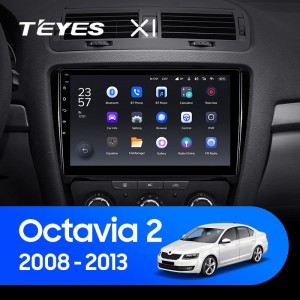 Штатная магнитола Teyes X1 4G 2/32 Skoda Octavia 2 A5 (2008-2013)