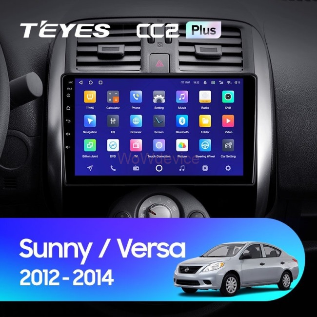 Штатная магнитола Teyes CC2 Plus 4/32 Nissan Sunny Versa C17 (2012-2014)