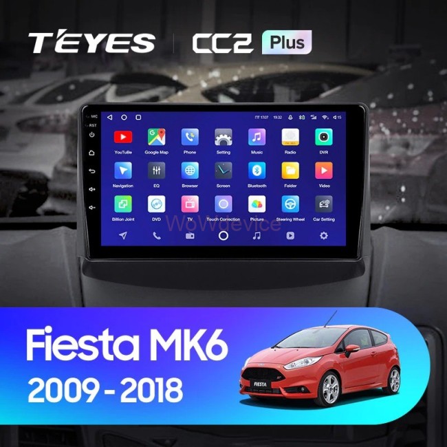 Штатная магнитола Teyes CC2 Plus 4/64 Ford Fiesta 6 (2008-2019) Тип-B
