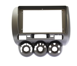 Рамка магнитолы 9.0" (цв.темно-серый) для HONDA Fit, Jazz, City 2002-2008 Левый руль / Кондиционер