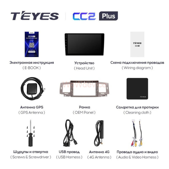 Штатная магнитола Teyes CC2 Plus 4/64 Toyota Corolla 9 E120 (2004-2006) Штатная магнитола Teyes CC2 Plus 4/64 Toyota Corolla 9 E120 (2004-2006)