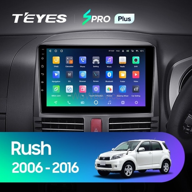 Штатная магнитола Teyes SPRO Plus 6/128 Toyota Rush J200 (2006-2016) Правый руль