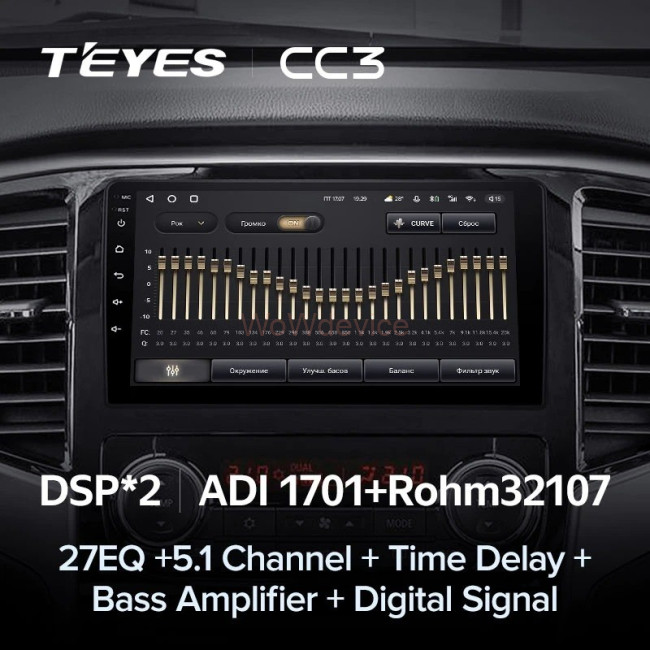 Штатная магнитола Teyes CC3 360 6/128 Mitsubishi L200 5 (2018-2020) F1