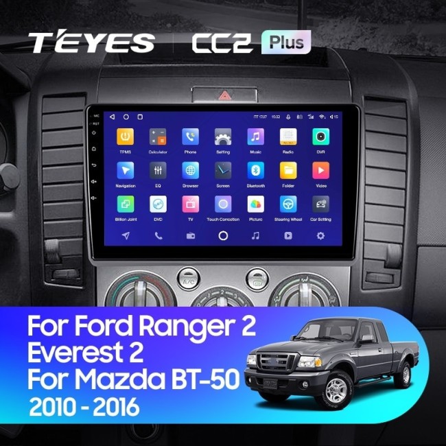 Штатная магнитола Teyes CC2 Plus 3/32 Ford Ranger 2 (2006-2011)